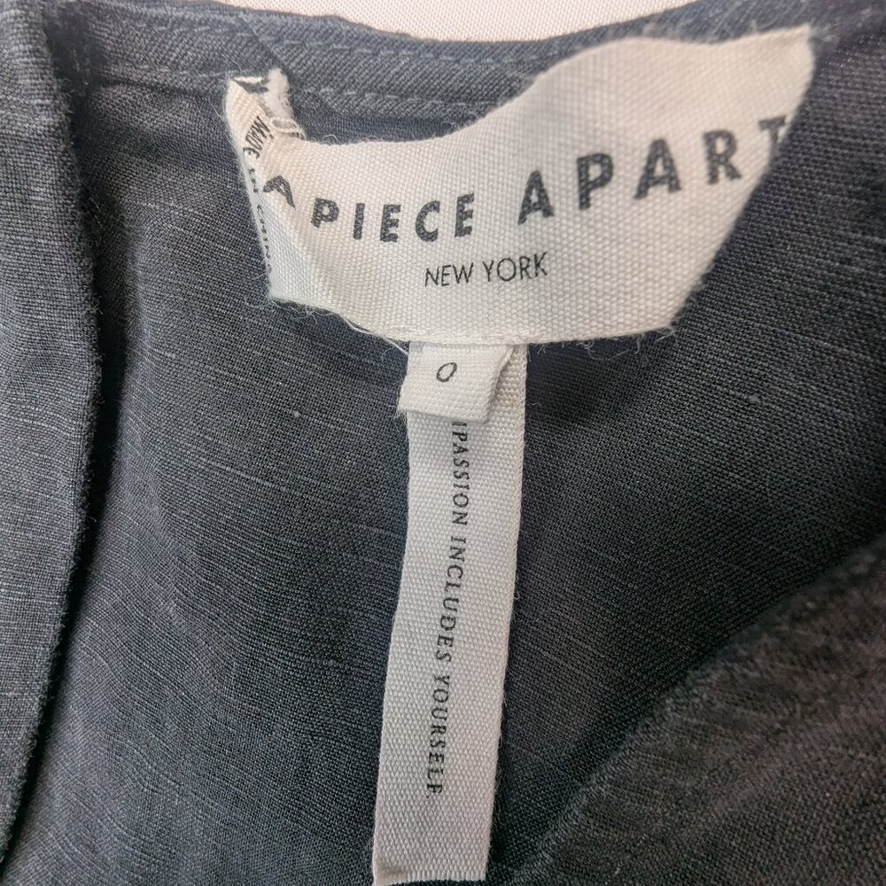 Apiece Apart Chabrol Jumpsuite Black Size 0 Tencel Linen - Picture 15 of 17
